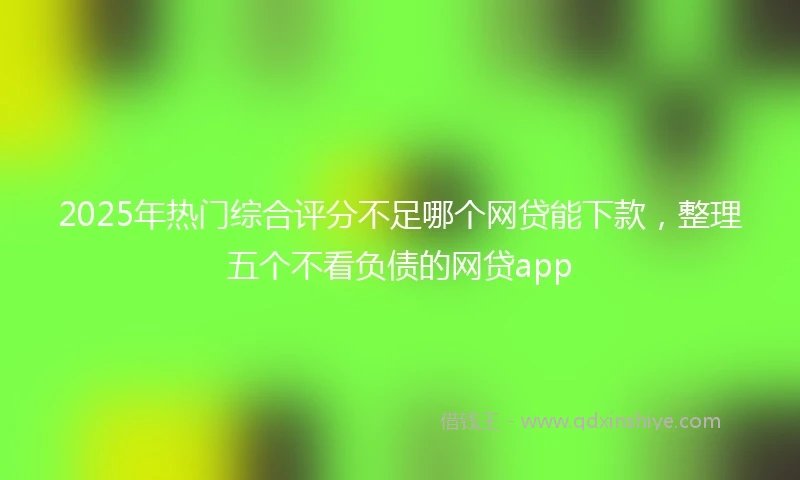 2025年热门综合评分不足哪个网贷能下款，整理五个不看负债的网贷app