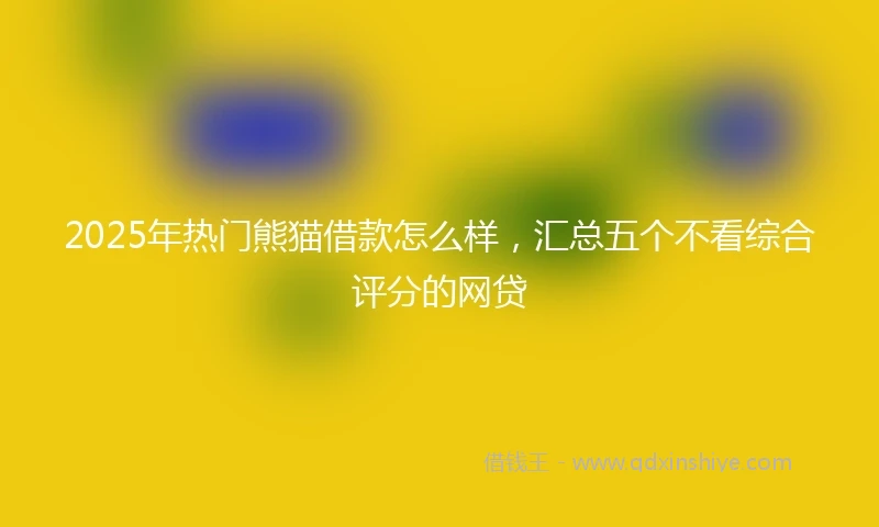 2025年热门熊猫借款怎么样，汇总五个不看综合评分的网贷