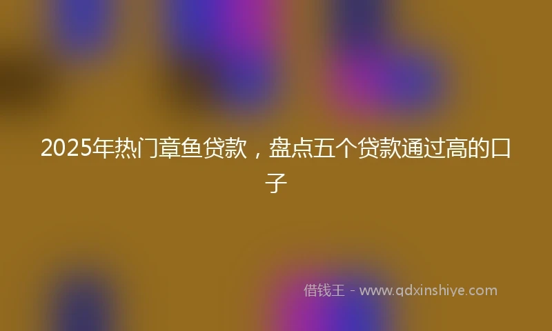 2025年热门章鱼贷款，盘点五个贷款通过高的口子