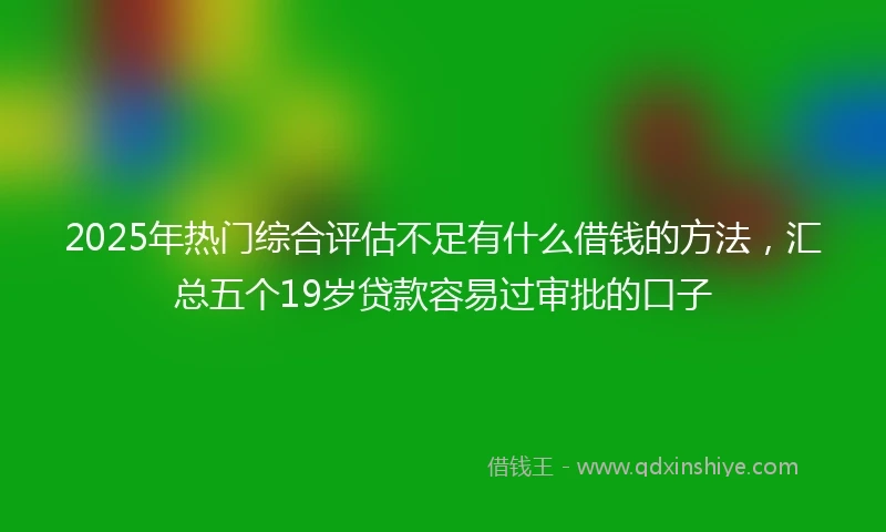 2025年热门综合评估不足有什么借钱的方法，汇总五个19岁贷款容易过审批的口子