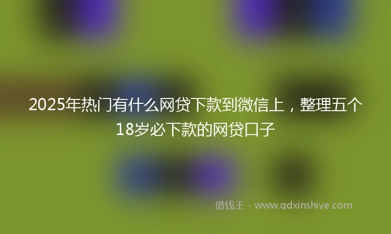 2025年热门有什么网贷下款到微信上，整理五个18岁必下款的网贷口子