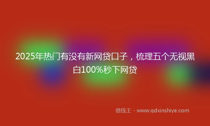 2025年热门有没有新网贷口子，梳理五个无视黑白100%秒下网贷