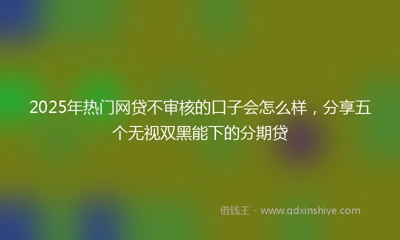 2025年热门网贷不审核的口子会怎么样，分享五个无视双黑能下的分期贷