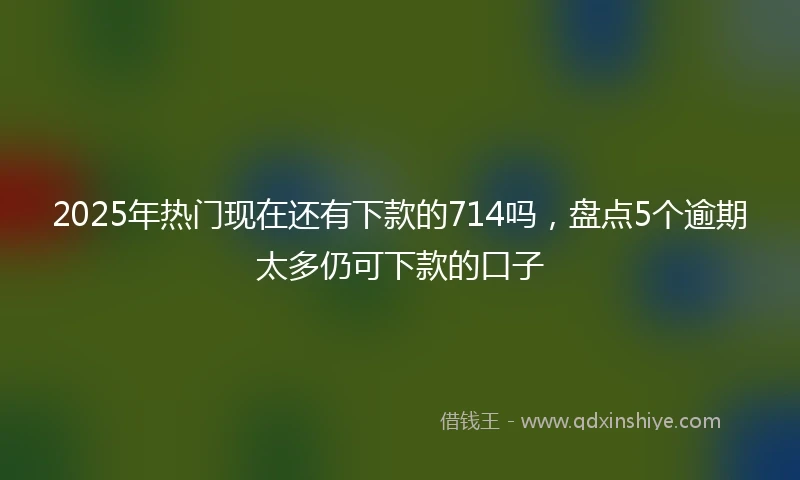 2025年热门现在还有下款的714吗，盘点5个逾期太多仍可下款的口子