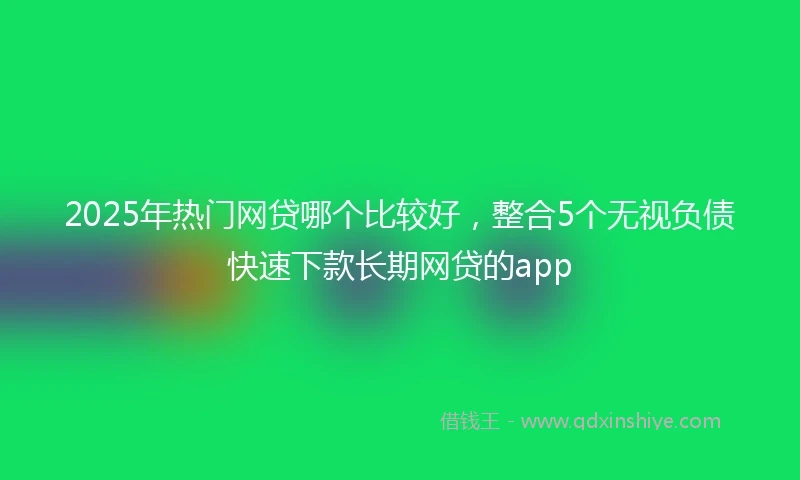 2025年热门网贷哪个比较好，整合5个无视负债快速下款长期网贷的app