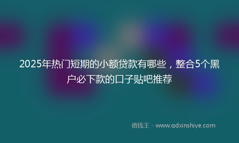 2025年热门短期的小额贷款有哪些，整合5个黑户必下款的口子贴吧推荐