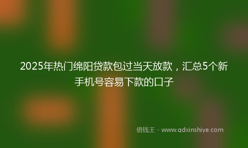 2025年热门绵阳贷款包过当天放款，汇总5个新手机号容易下款的口子