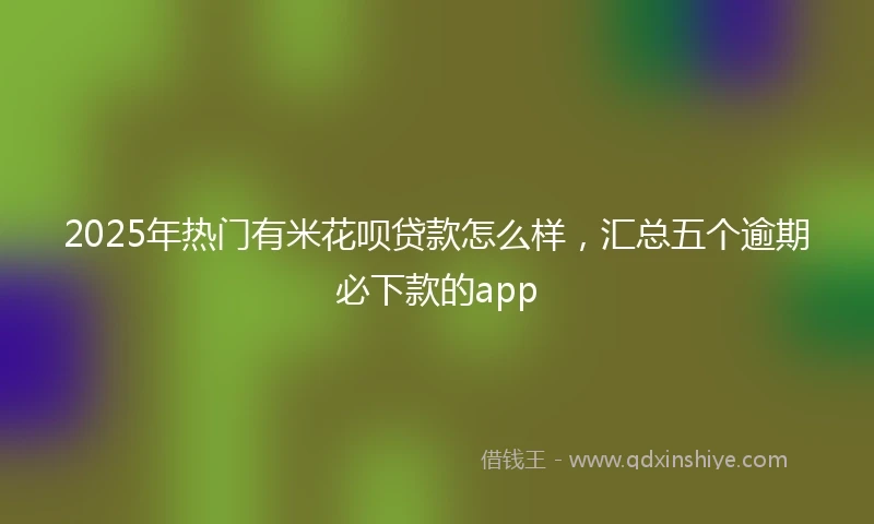 2025年热门有米花呗贷款怎么样，汇总五个逾期必下款的app