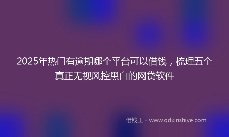 2025年热门有逾期哪个平台可以借钱，梳理五个真正无视风控黑白的网贷软件