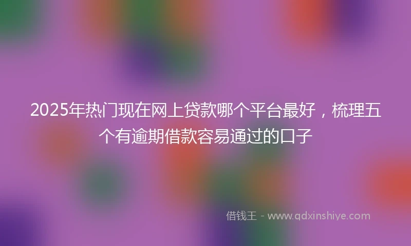 2025年热门现在网上贷款哪个平台最好，梳理五个有逾期借款容易通过的口子