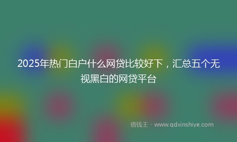 2025年热门白户什么网贷比较好下，汇总五个无视黑白的网贷平台
