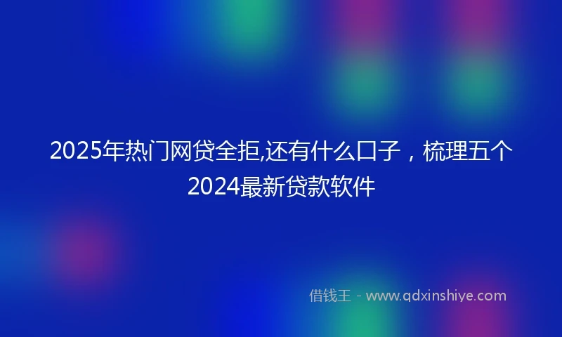 2025年热门网贷全拒,还有什么口子，梳理五个2024最新贷款软件