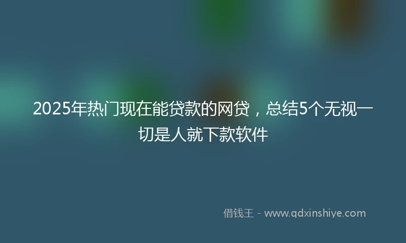 2025年热门现在能贷款的网贷，总结5个无视一切是人就下款软件