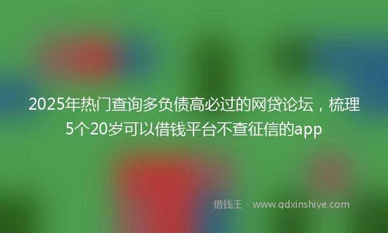2025年热门查询多负债高必过的网贷论坛，梳理5个20岁可以借钱平台不查征信的app