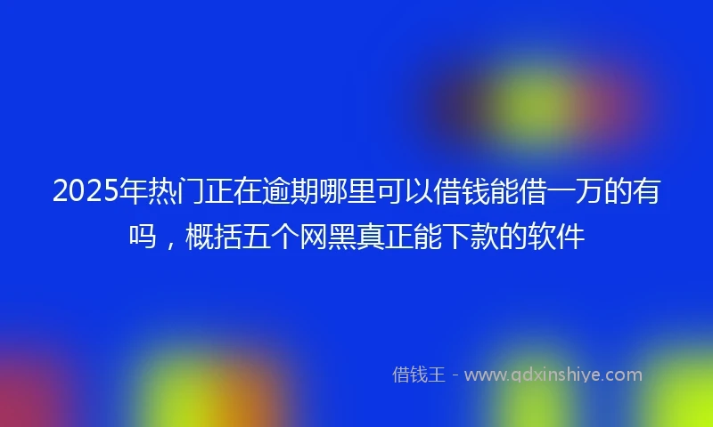 2025年热门正在逾期哪里可以借钱能借一万的有吗，概括五个网黑真正能下款的软件