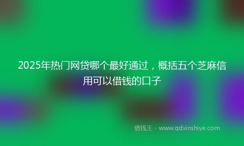 2025年热门网贷哪个最好通过，概括五个芝麻信用可以借钱的口子