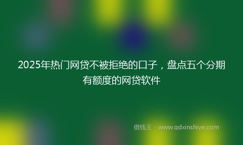 2025年热门网贷不被拒绝的口子，盘点五个分期有额度的网贷软件