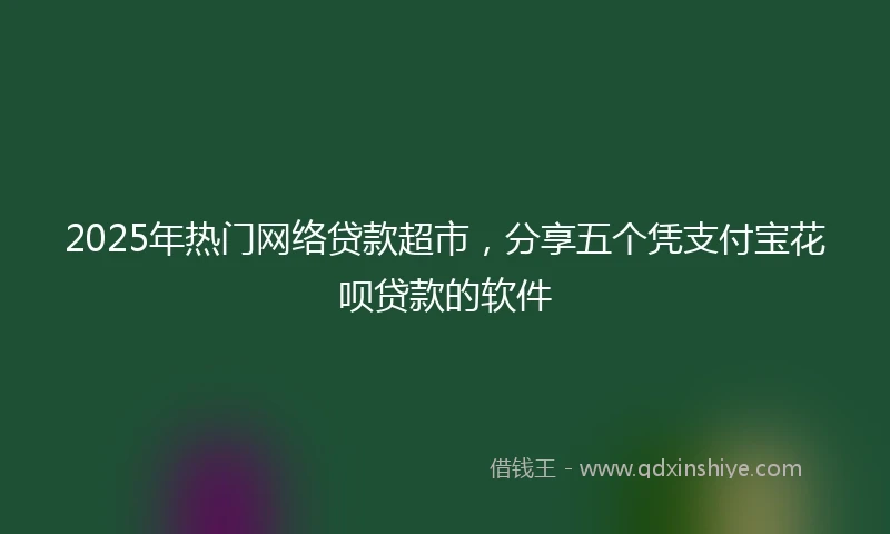 2025年热门网络贷款超市，分享五个凭支付宝花呗贷款的软件