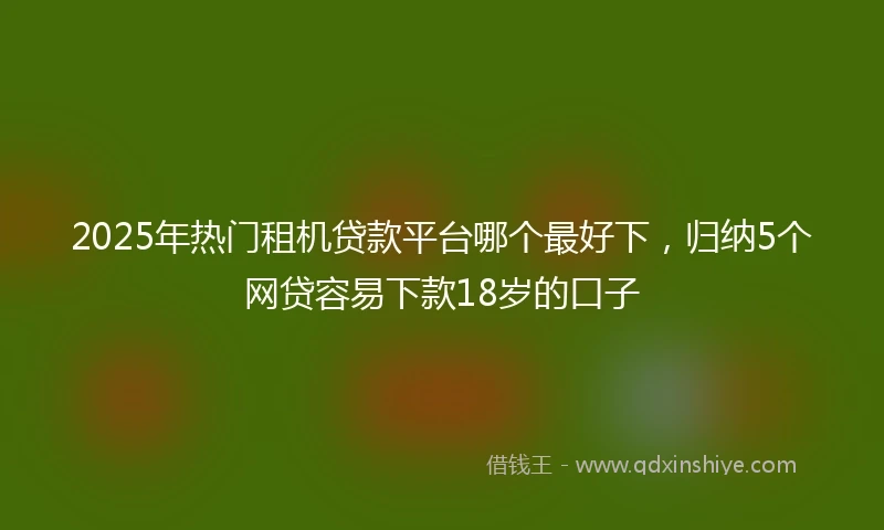 2025年热门租机贷款平台哪个最好下，归纳5个网贷容易下款18岁的口子