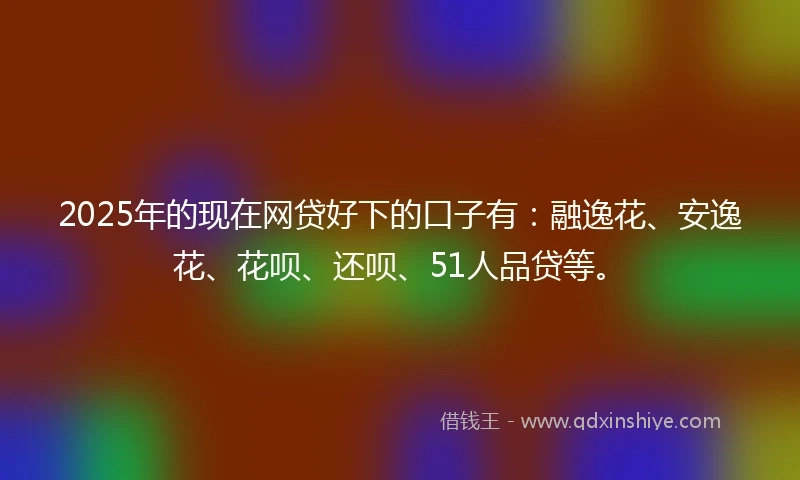 2025年的现在网贷好下的口子有：融逸花、安逸花、花呗、还呗、51人品贷等。