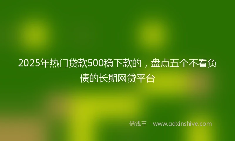 2025年热门贷款500稳下款的，盘点五个不看负债的长期网贷平台