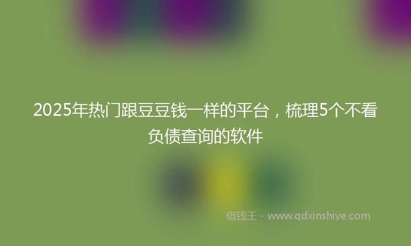 2025年热门跟豆豆钱一样的平台，梳理5个不看负债查询的软件