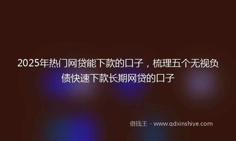 2025年热门网贷能下款的口子，梳理五个无视负债快速下款长期网贷的口子
