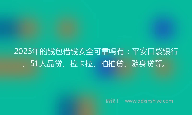2025年的钱包借钱安全可靠吗有：平安口袋银行、51人品贷、拉卡拉、拍拍贷、随身贷等。