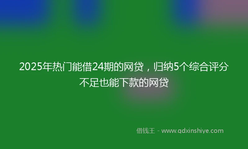 2025年热门能借24期的网贷，归纳5个综合评分不足也能下款的网贷