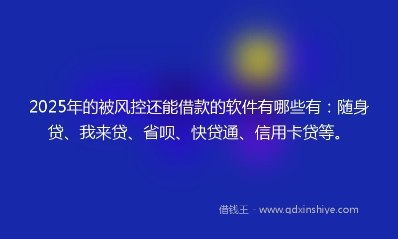 2025年的被风控还能借款的软件有哪些有：随身贷、我来贷、省呗、快贷通、信用卡贷等。