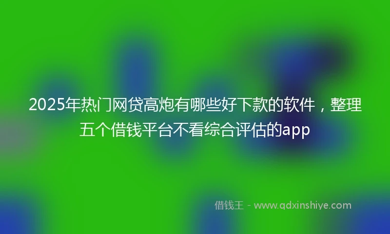 2025年热门网贷高炮有哪些好下款的软件，整理五个借钱平台不看综合评估的app