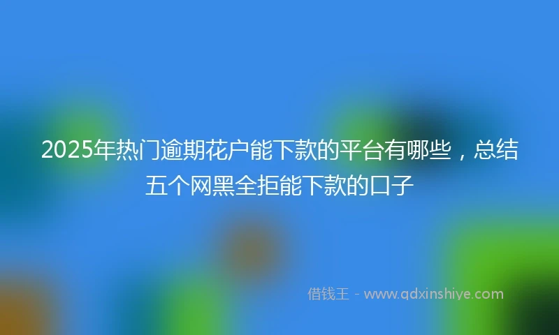 2025年热门逾期花户能下款的平台有哪些，总结五个网黑全拒能下款的口子