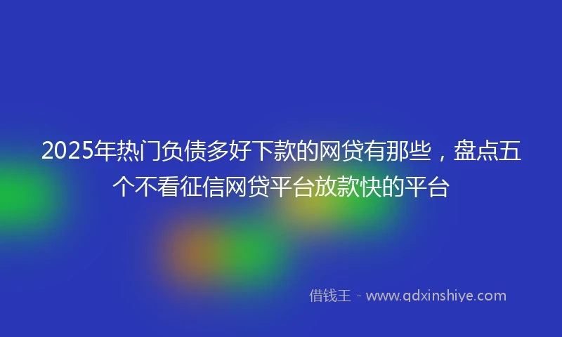 2025年热门负债多好下款的网贷有那些，盘点五个不看征信网贷平台放款快的平台