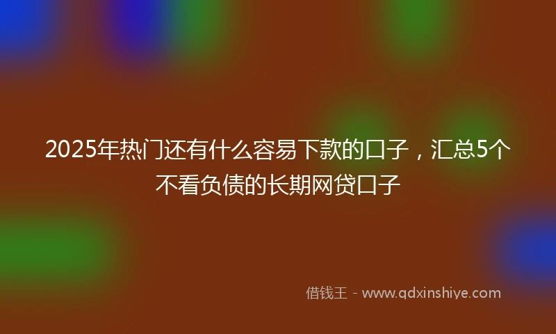 2025年热门还有什么容易下款的口子，汇总5个不看负债的长期网贷口子