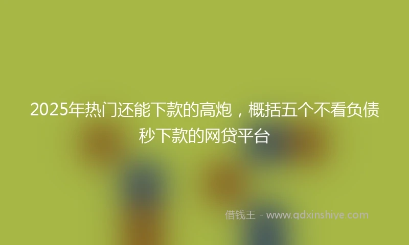 2025年热门还能下款的高炮，概括五个不看负债秒下款的网贷平台
