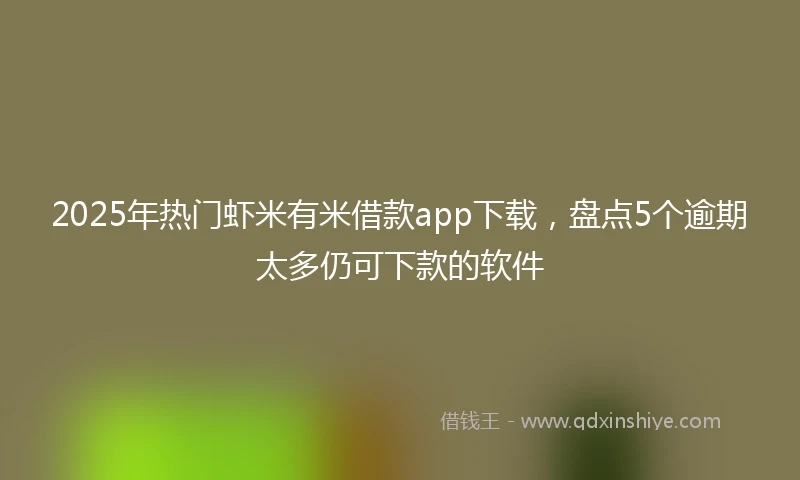 2025年热门虾米有米借款app下载，盘点5个逾期太多仍可下款的软件