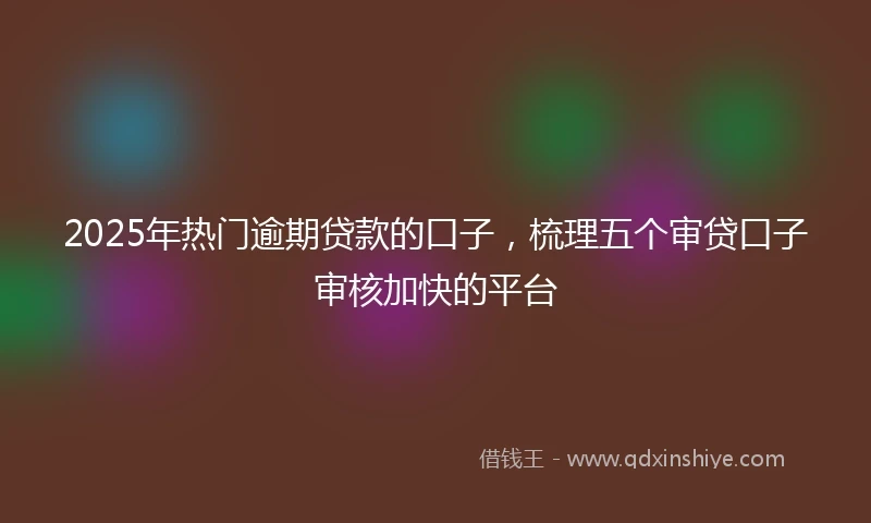 2025年热门逾期贷款的口子，梳理五个审贷口子审核加快的平台
