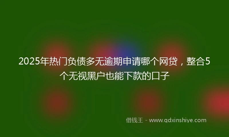 2025年热门负债多无逾期申请哪个网贷，整合5个无视黑户也能下款的口子
