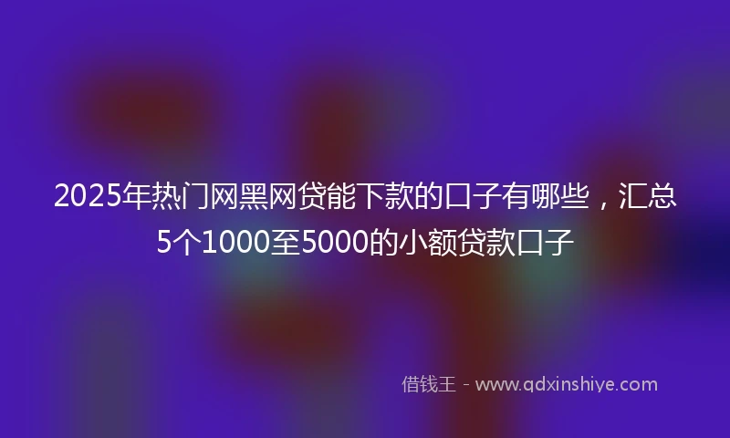2025年热门网黑网贷能下款的口子有哪些，汇总5个1000至5000的小额贷款口子