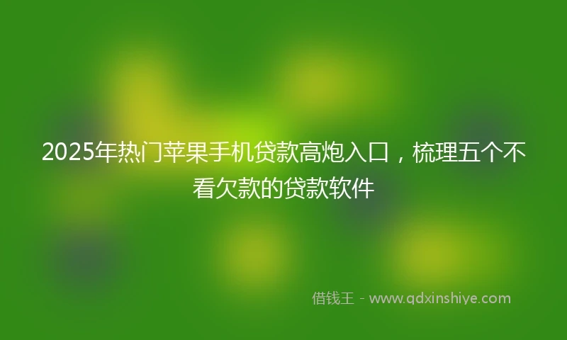 2025年热门苹果手机贷款高炮入口，梳理五个不看欠款的贷款软件