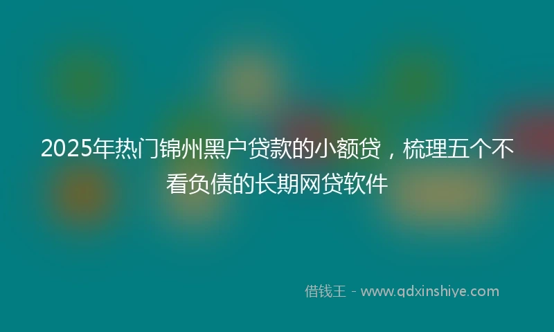2025年热门锦州黑户贷款的小额贷，梳理五个不看负债的长期网贷软件