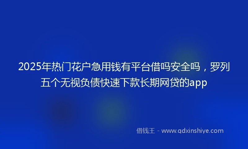 2025年热门花户急用钱有平台借吗安全吗，罗列五个无视负债快速下款长期网贷的app