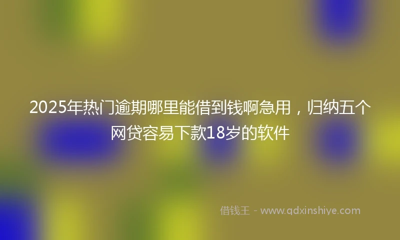 2025年热门逾期哪里能借到钱啊急用，归纳五个网贷容易下款18岁的软件