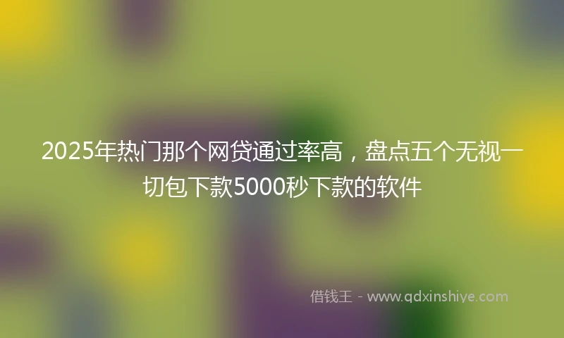 2025年热门那个网贷通过率高，盘点五个无视一切包下款5000秒下款的软件