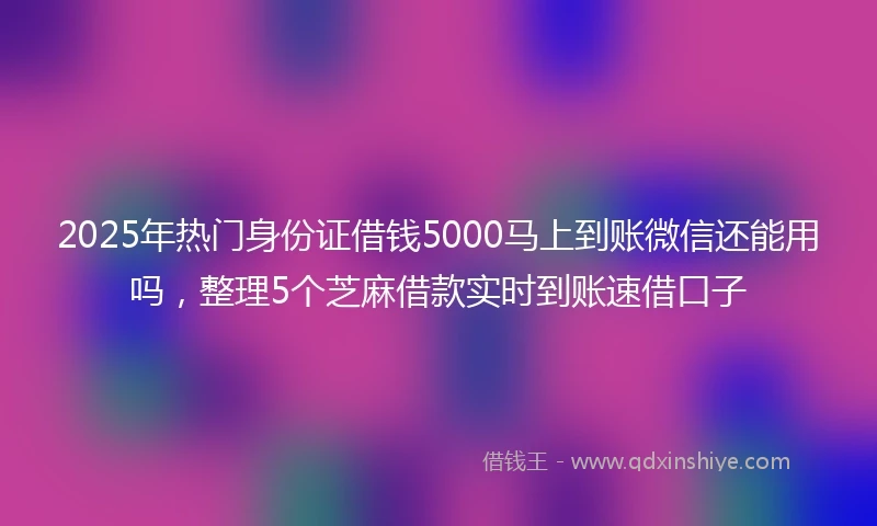 2025年热门身份证借钱5000马上到账微信还能用吗，整理5个芝麻借款实时到账速借口子