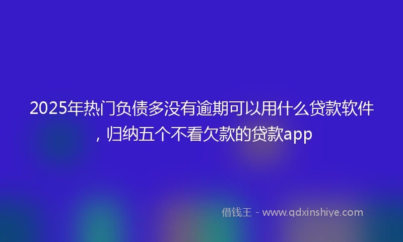 2025年热门负债多没有逾期可以用什么贷款软件，归纳五个不看欠款的贷款app