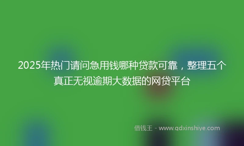 2025年热门请问急用钱哪种贷款可靠，整理五个真正无视逾期大数据的网贷平台
