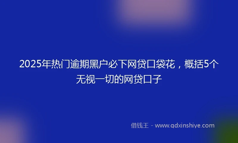 2025年热门逾期黑户必下网贷口袋花，概括5个无视一切的网贷口子