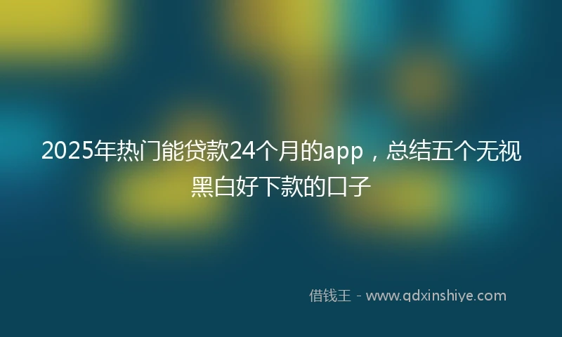 2025年热门能贷款24个月的app，总结五个无视黑白好下款的口子