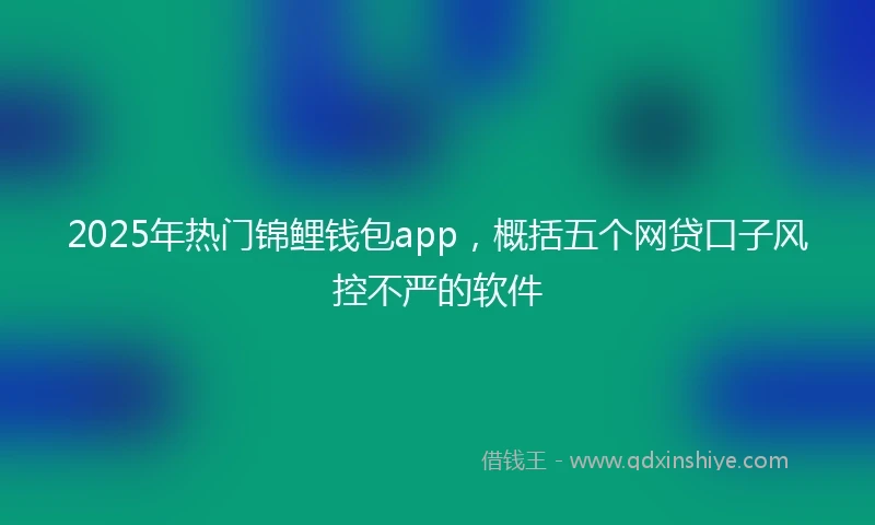 2025年热门锦鲤钱包app，概括五个网贷口子风控不严的软件